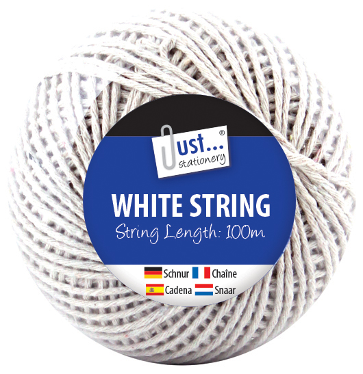 Ball of white string, 100m