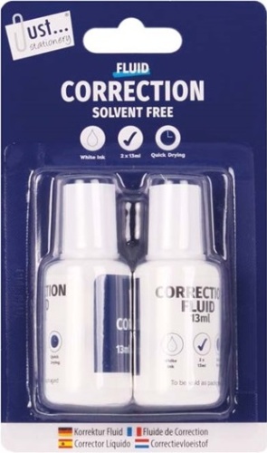 13ml Bottles of Correction Fluid, Twin Carded