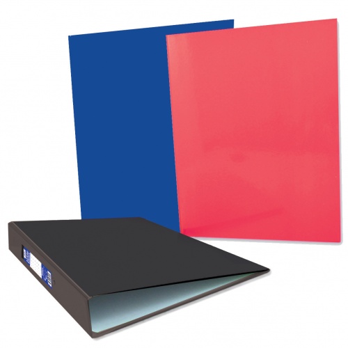 A4 2 Ring binder Black Blue Red Rigid card