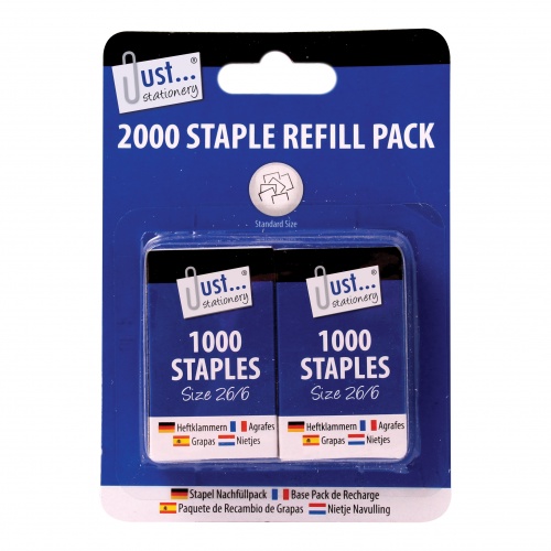 No 26-6 Staples, 1000, Twin Pack