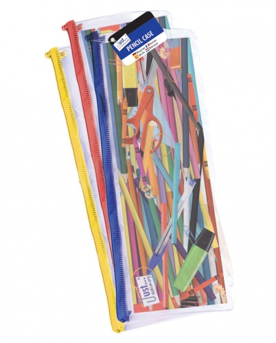 Pencil Case, 13, Clear (Ideal for Exams)