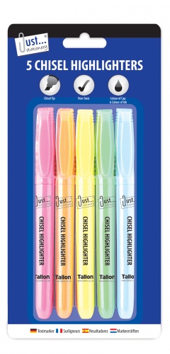 Highlighters, Bright chisel tip, 5's