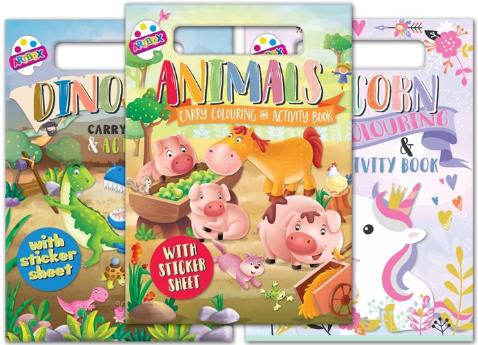 Books, A4 Carry Colouring & Activity Pad