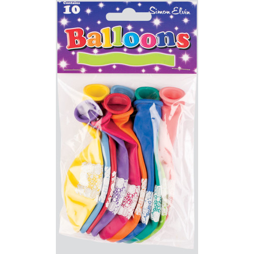 Balloons, 10 Printed, Age 12, 10's