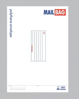 Mail Bag, County Polythene Extra Large, 420 x 500mm, 25's