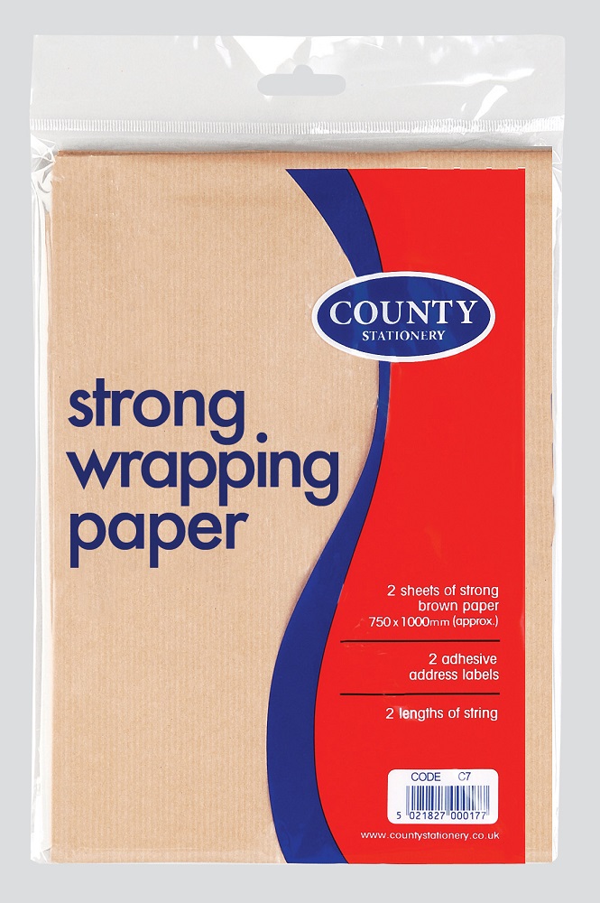 Twin Strong Brown Paper, Label & String, 2 sheets