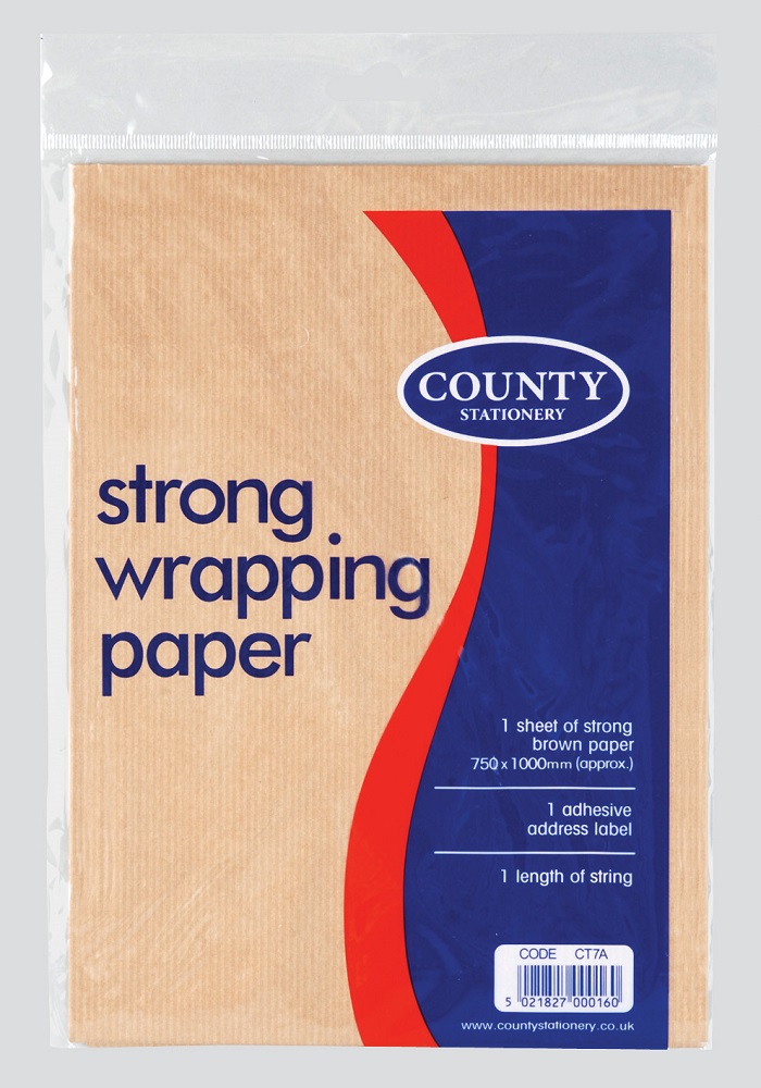 Strong Brown Paper Sheet, Label & String, 1 sheet