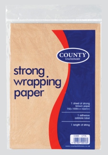 Brown Paper, Strong Sheet, Label & String, 1 sheet