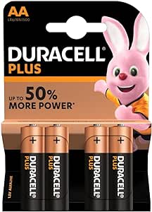 Duracell Batteries AA 4's, Carded