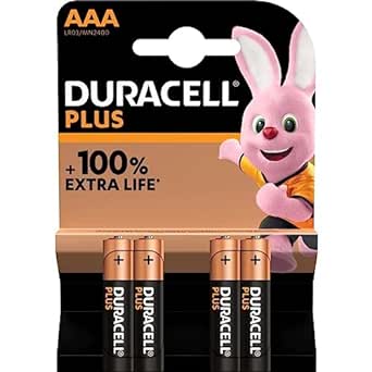 Duracell Batteries AAA 4's, Carded