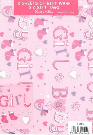 Packaged Wrap and Tags - Baby girl