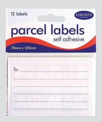ParcelLabel 12 Self Adhesive Parcel Labels 70 x 105mm