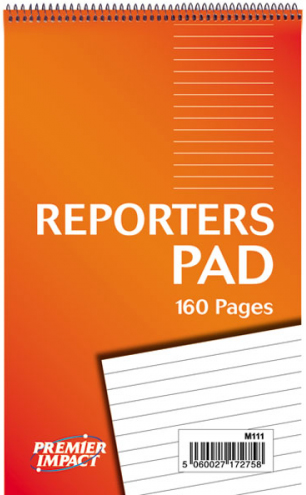 Impact Reporters Pad, 204x127mm, 160 Pages