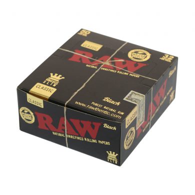 RAW Classic Black Kings Size Slim Rolling Papers x 50