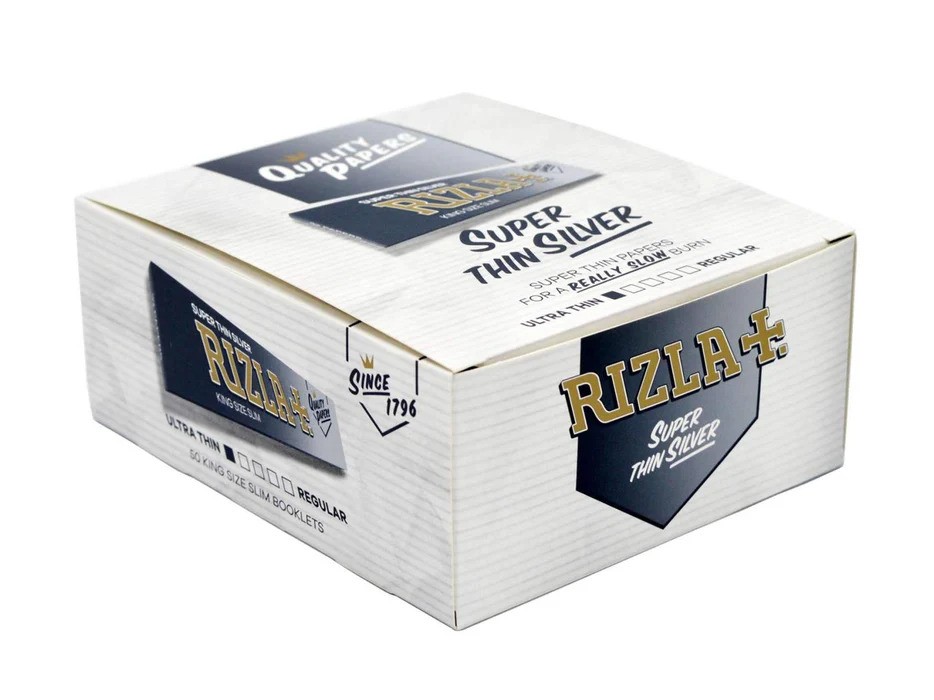 Rizla Silver King Size Slim Rolling Papers + Filters Combi Pack of 32