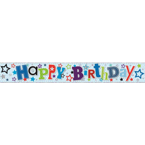 Party Banners, Holographic, Happy Birthday