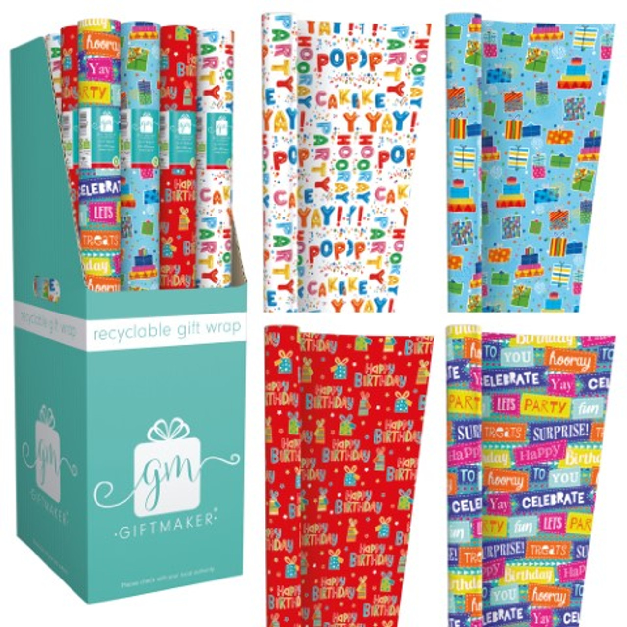 Children's Everyday Gift Wrap Roll Assortment, 3m