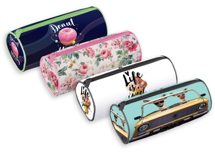 Pencil Case, 20cm Cylinder, Fashion, Assorted