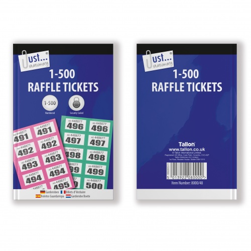 Cloakroom Tickets, 1 - 500