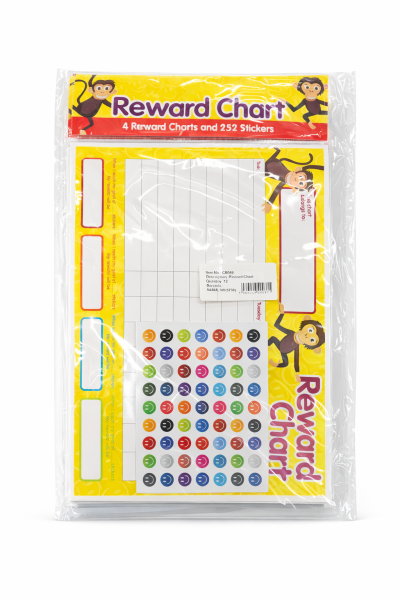 Reward Chart Set 4 Charts & 252 Stickers Pack of 12 | Suman Brothers