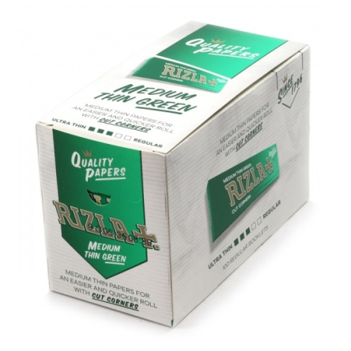 Rolling Papers, Rizla, Green Regular Size Rolling Paper x 100