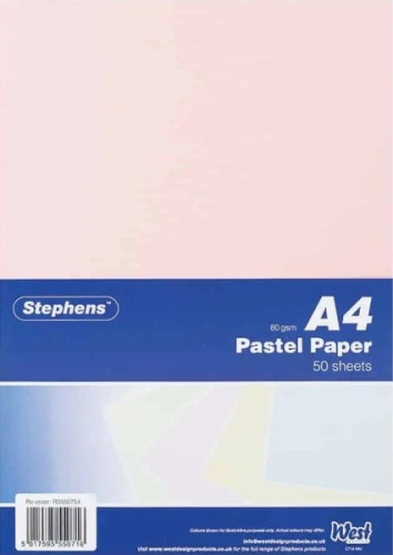 Paper, A4, Stephens Pastel, 50 Sheets