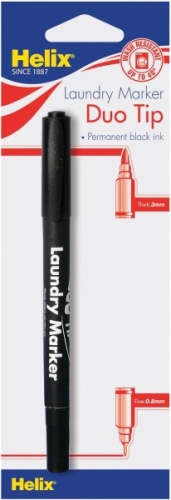 Marker, Helix Duo Tip Laundry Marker, Carded